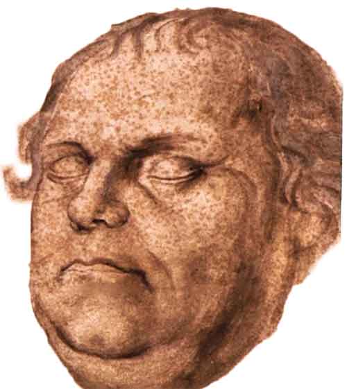 Máscara mortuoria de Lutero de Lucas Furtenagel 