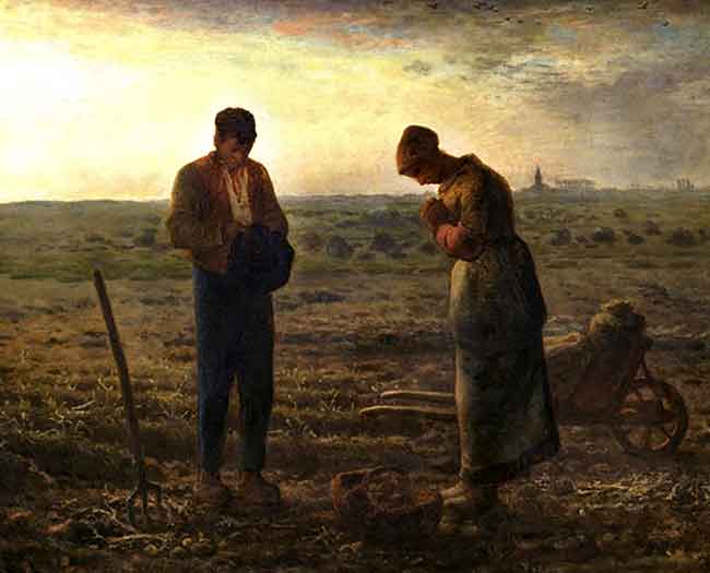 El Angelus de MIllet retrata la vida del campo como era vista por un católico. Dos modos de ver la vida del campo