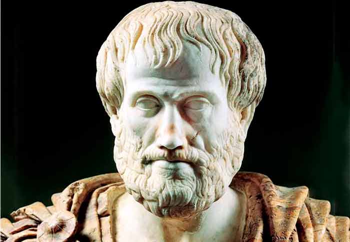 Busto del filósofo Aristóteles. Sólo el hombre puede dañarse a sí mismo